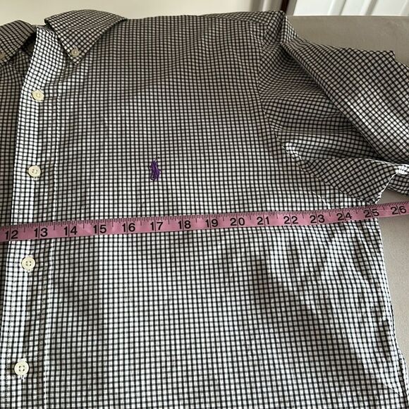 Ralph Lauren Custom Fit Men's Button Down Shirt Black White Gingham Plaid Size L - Picture 5 of 11